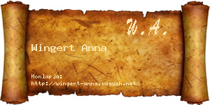 Wingert Anna névjegykártya