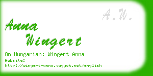 anna wingert business card